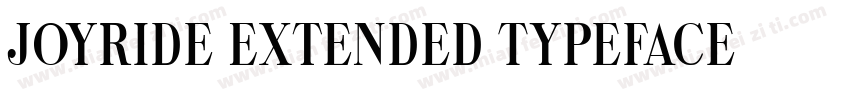 Joyride Extended Typeface字体转换
